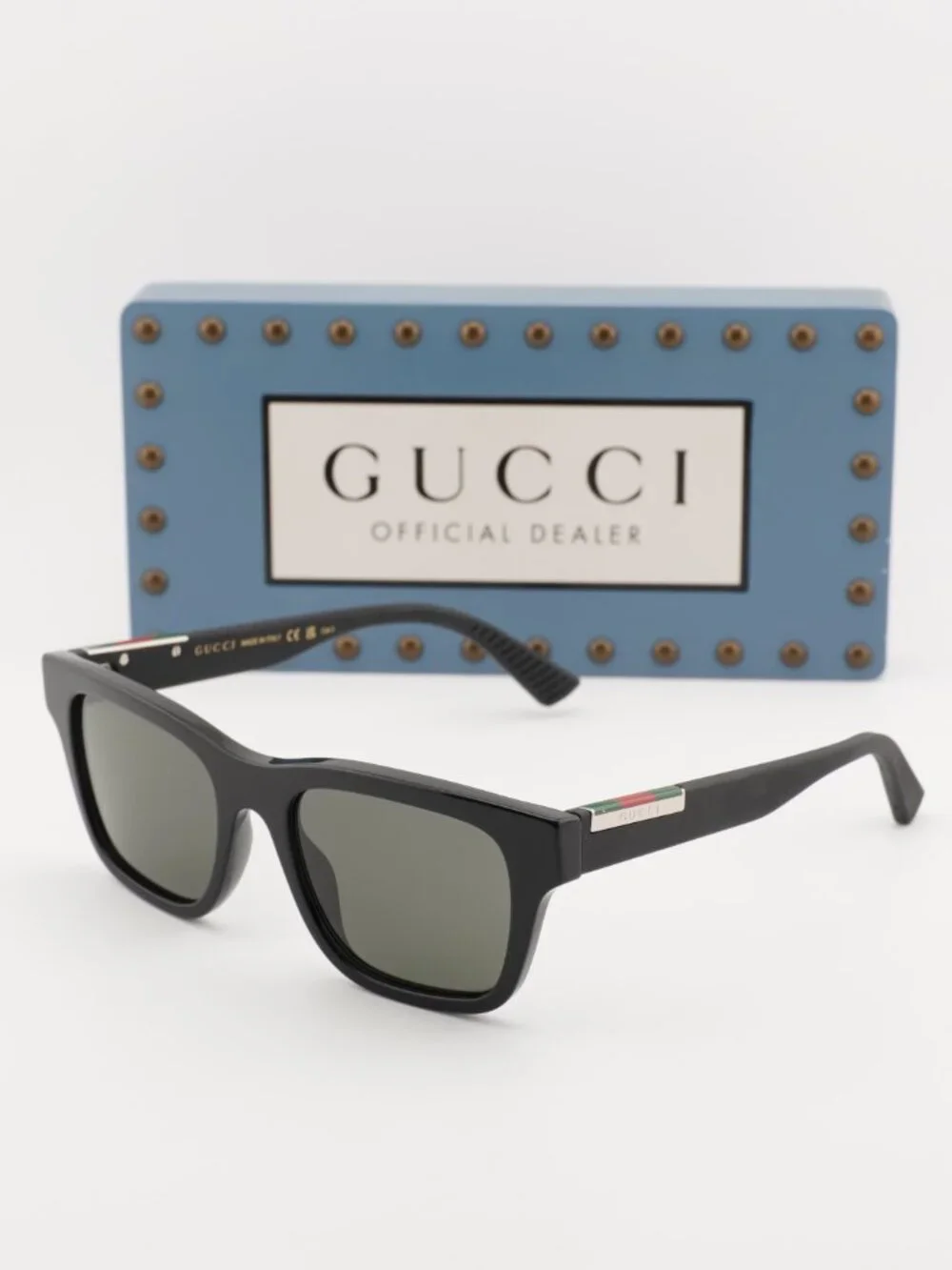 Gucci GG2089S 001 Square Sunglasses - Black\Grey